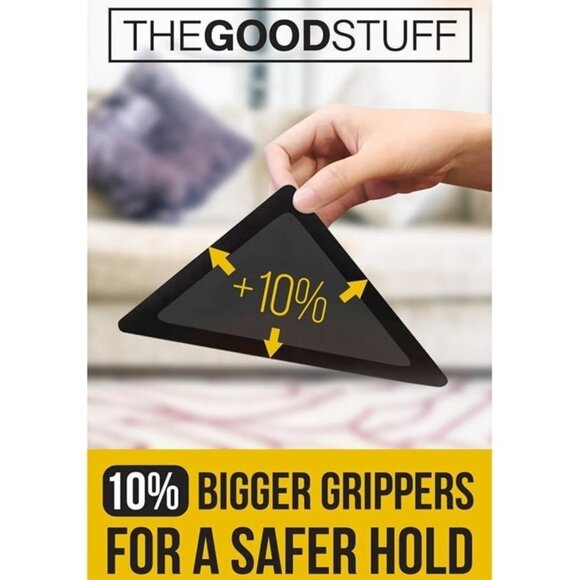 Rug Grippers Stop Rug Sliding on Hardwood Tiles Laminate and Vinyl Reusable x4 - Picture 2 of 8